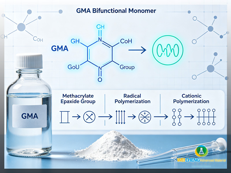 Glycidyl methacrylate GMA bifunctional monomer, comparative mechanism analysis of radical, anionic and cationic polymerization, Weicheng Advanced Material (Shandong) Co., Ltd