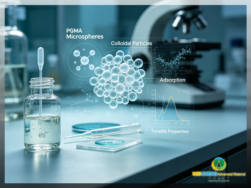 Poly(glycidyl methacrylate) PGMA microspheres engineering review, colloidal micro‑particles, nanoparticle composite modification, Weicheng Advanced Material (Shandong) Co., Ltd